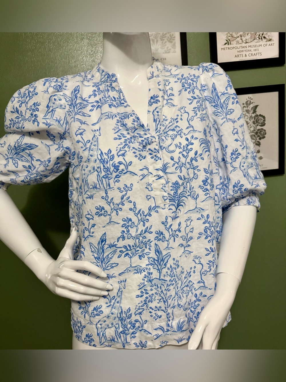 Lilly Pulitzer Lettie 100% Linen floral toile EUC Size 4